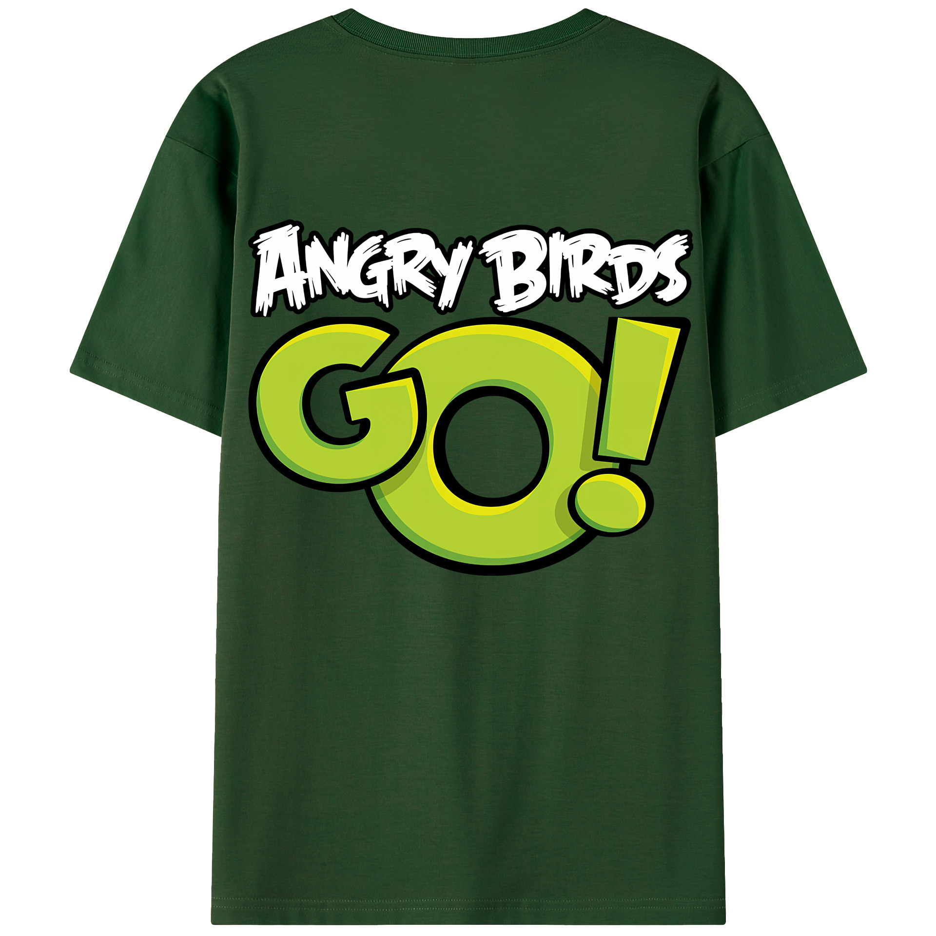 （画像用） Angry Birds アングリーバード 綿100％半袖Tシャツ（背面プリント）